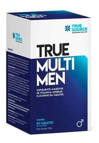 True Multi Men Mega Vitaminico Licopeno 90 Tabs True Source Frete grátis