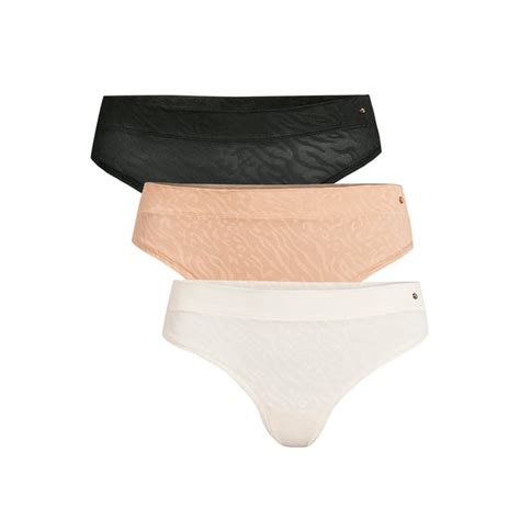 Sofia Intimates By Sofia Vergara Womens Lace Thong Panties 3 Pack