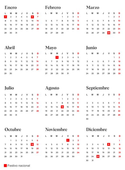 Calendario Laboral 2024 ¿qué Días Son Festivos En España