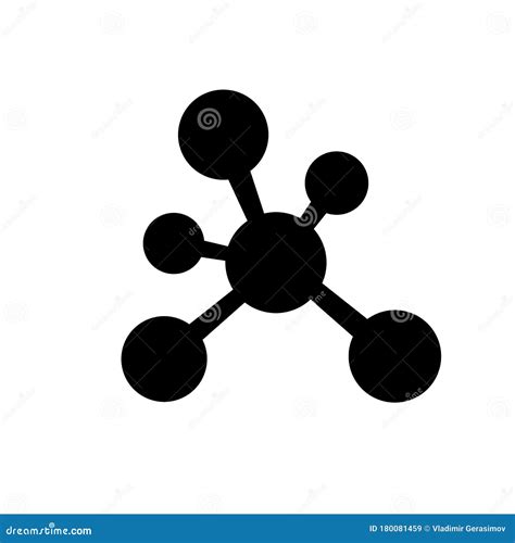 Icon Structure Of The Atomic Nucleus Vector On A White Background