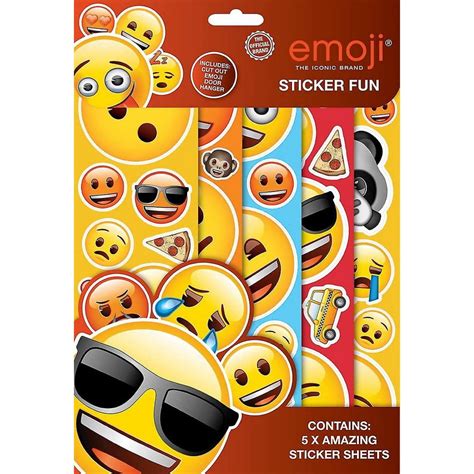 Emoji Sticker Sheet Pack Of 5 Walmart