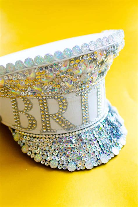 DIY BRIDE EMBELLISHED CAPTAIN HAT FOR WEDDING BACHELORETTE PARTY | Bespoke-Bride: Wedding Blog