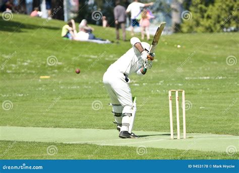 Cricket Player Batsman Stock Photo Image Of Hitting Playing 9453178