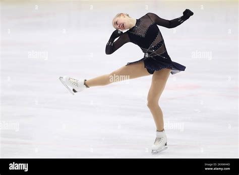 Niina Petrokina of Estonia competes in the Women's Short Program during ...
