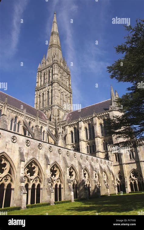 Salisbury Cathedral Wiltshire England Stock Photo Alamy