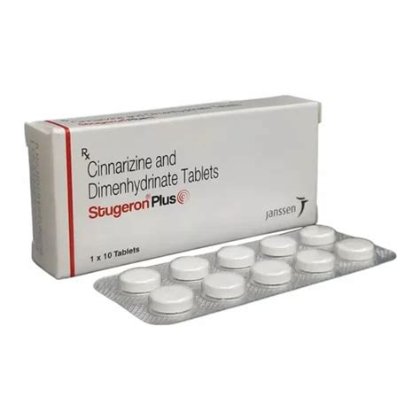 Stugeron Plus Cinnarizine 20mg Dimenhydrinate 40mg Tablets