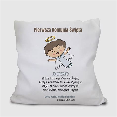 Poduszka Komunijna Dla Ch Opca Personalizowana