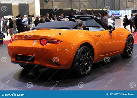 Mazda 30th Anniversary Orange Mx5 Miata In Geneva International Motor