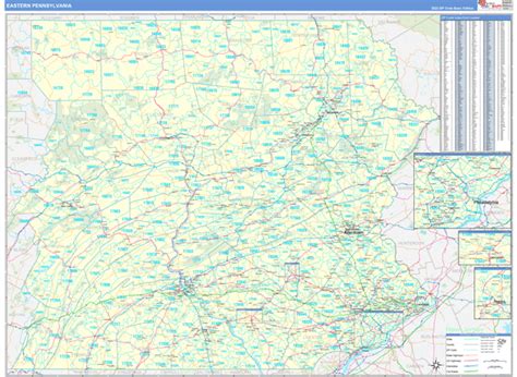 Pennsylvania Eastern Wall Map Basic Style By Marketmaps Mapsales