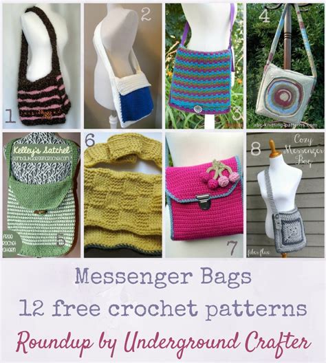 Messenger Bags Roundup Of 12 Free Crochet Patterns Underground Crafter