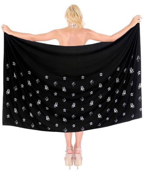 Sarong Bathing Suit Pareo Wrap Bikini Cover Up Womens Skirt Swimsuit Swimwear Beachy Black