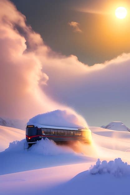 Fondo De Pantalla De Nieve Y Sol Para Escritorio Foto Premium