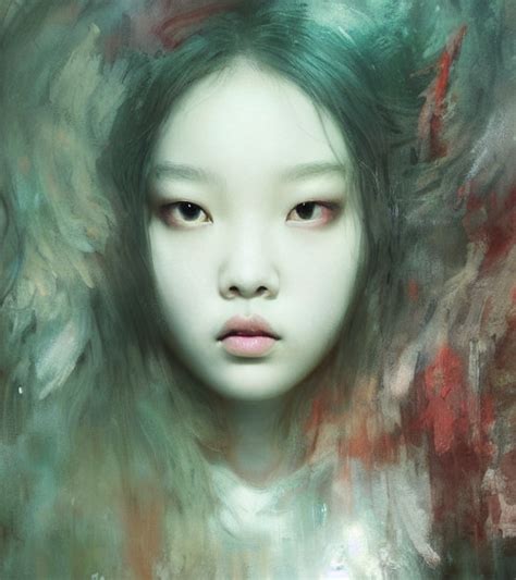 Krea Ai A Beautiful Terrifying Ghost Portrait Jennie Black