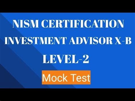 Investment Advisor Level Nd Mock Test With Detail Explanation