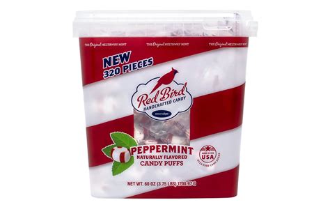 Red Bird Soft Peppermint Puff Tub 320 Pieces