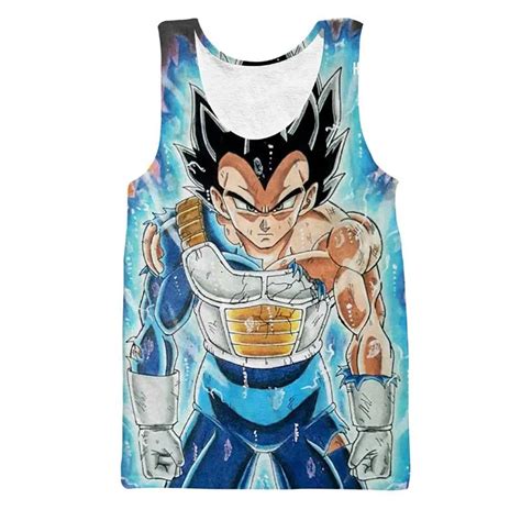 Dragon Ball Z Mens Summer Tank Tops Super Saiyan Goku White God Vegeta