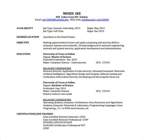 Network Engineer Resume Template 8 Free Word Excel Pdf Psd Format Download Free