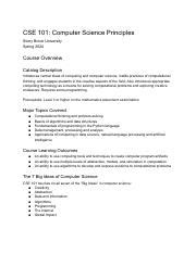 Exploring Computer Science Principles Cse Overview Course Hero