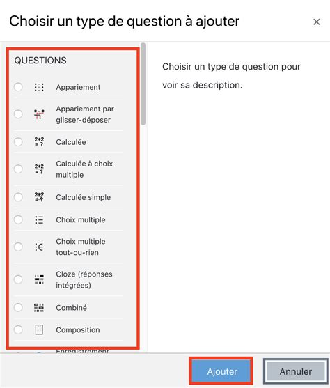 Cr Er Une Activit Test Dans Elearn Cr Er Des Questions Et Les Ajouter