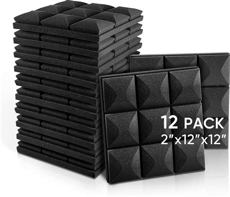 12 Pack Set Acoustic Foam Panels 2 X 12 X 12 Acoustic Foam Sound