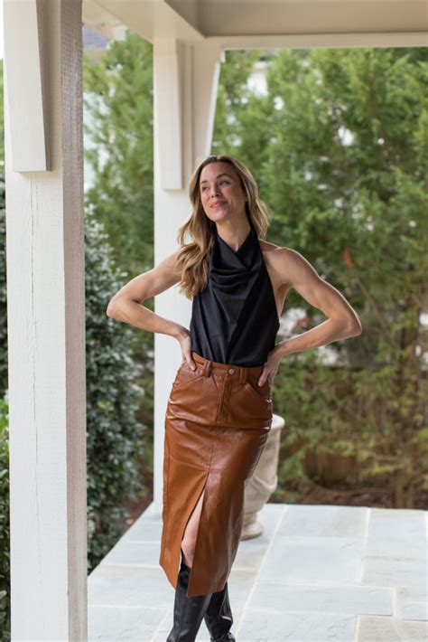 Leather Midi Skirts How To Style Them Natalie Yerger