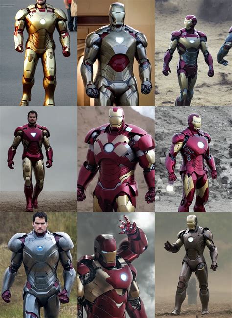 Obese Armor Henry Cavill Wearing Iron Man Suit Fat Stable Diffusion