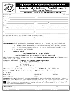 Fillable Online Conference Ifas Ufl Equipment Demonstration