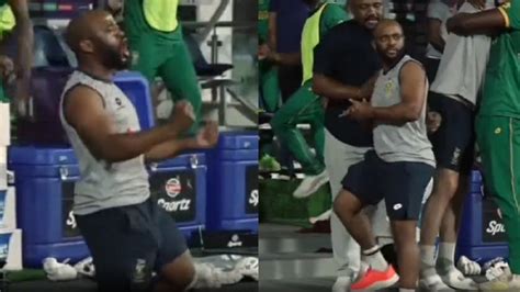Video Of Temba Bavumas Aggressive Celebration After South Africa Beat