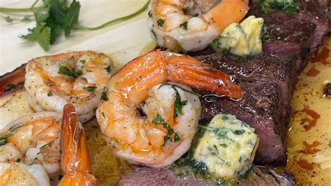 Garlic Butter Grilled Steak And Shrimp Recipe