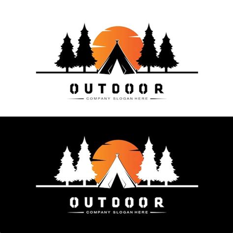 Premium Vector Campfire Logo Design Camping Vector Wood Fire And