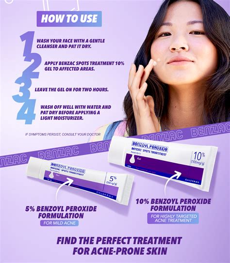 Benzac Benzoyl Peroxide Spots Treatment Gel 10 60gm Anti Acne