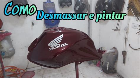 Como Desamassar E Pintar Tanque De Moto Youtube