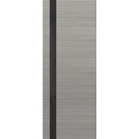 Slab Barn Door Panel 24 X 96 Inches Planum 0040 Grey Ash With Black