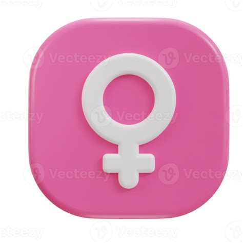 3d Female Symbol Icon Illustration 30772375 Png
