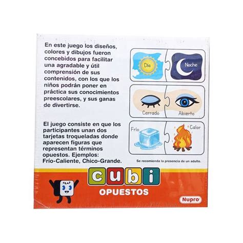 Juego Did Ctico Nupro Cubi Opuestos Batik Librer A Papeler A