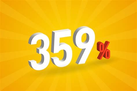 Premium Vector | 359 discount 3D text for sells and promotion