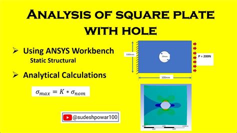 Analysis Of Plate With Hole D Using Ansys Workbench Simulation And