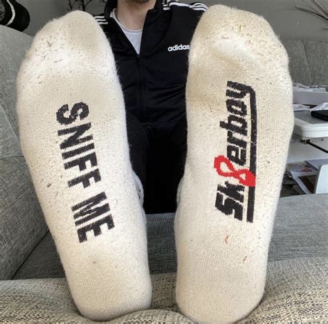 German Male Feet 2 Shows Off His Dirty White Sk8erboy Sniff Me Socks