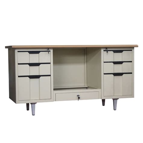 Office Table Computer Table 6 Storage Drawers Office Furniture Metal ...