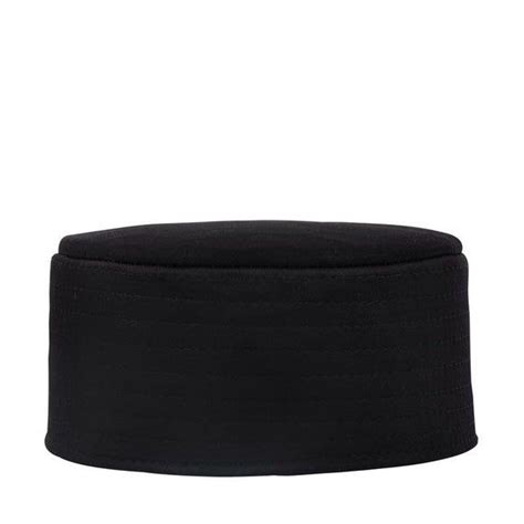 Plain Black Kufi Prayer Hat Takke Ideal For Wrapping Men Kufi Sunnah