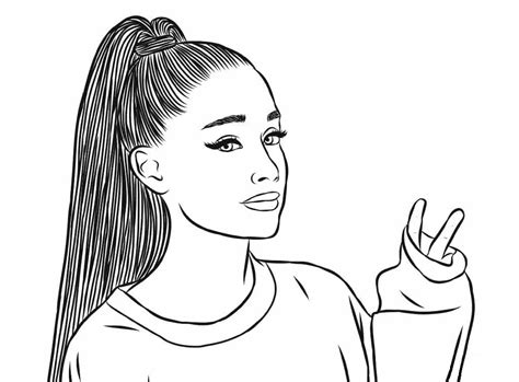 Ariana Grande Coloring Pages To Print Free Printable Coloring Pages