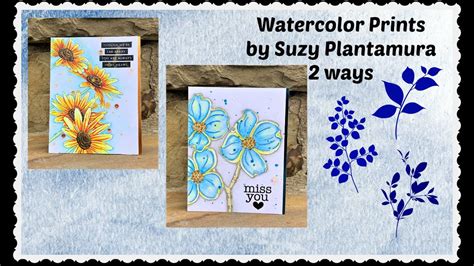 Watercolor Florals By Suzy Plantamura 2 Ways Watercolor Pencils Zig