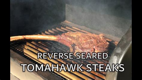 Smoked Tomahawk Steak With A Reverse Sear Youtube