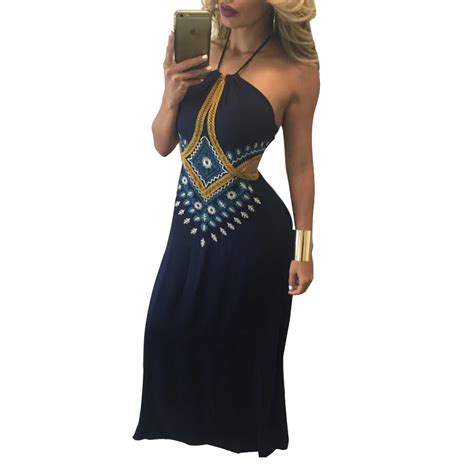 Women Summer Long Maxi Dress African Print Sexy Party Dresses Plus Size