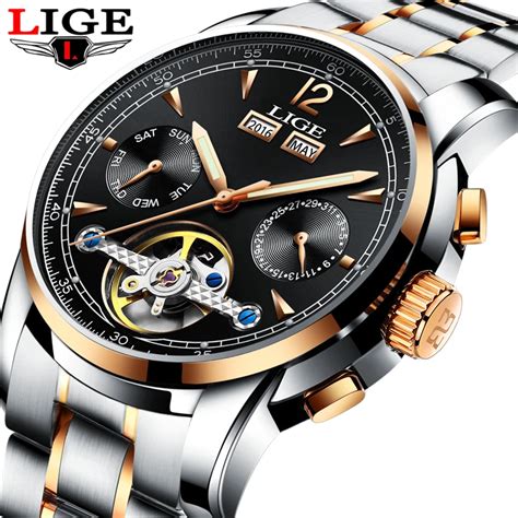 Men S Automatic Mechanical Waterproof LIGE WATCH