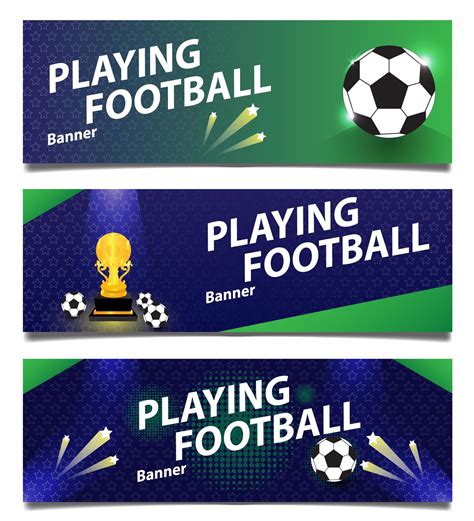 Set Of Football Or Soccer Banners 1266058 Vector Art At Vecteezy