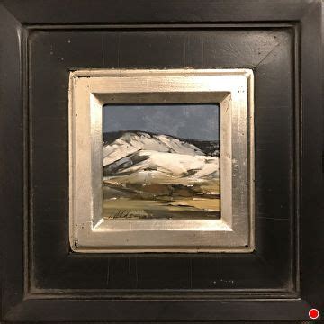 Deep Blue And Snow By Joseph Alleman Oil 5 X 5 Alleman Painting