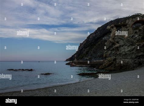 Monterosso Al Mare Italy July View Of Il Gigante Statue In