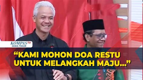 FULL Pidato Ganjar Pranowo Setelah Mahfud MD Ditunjuk Jadi Cawapres