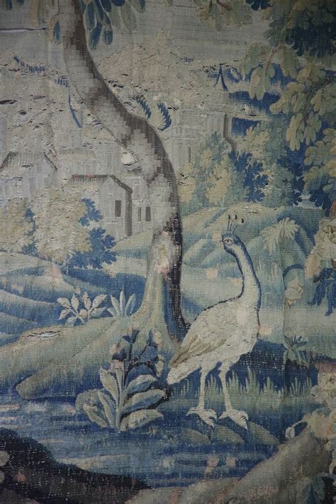 Proantic Tapisserie Daubusson Verdure Aux Oiseaux Xviii Me Si